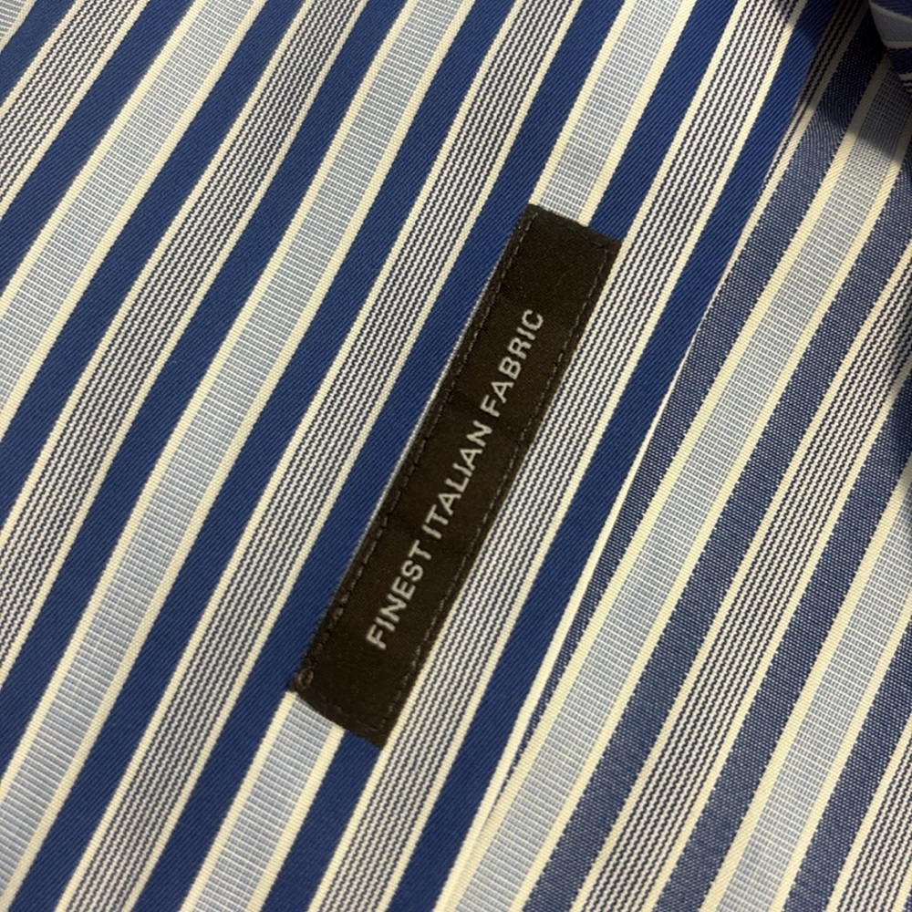 Boss Men's Dress Shirts - Navy, Pink, and Blue Stripes - Picture 3 of 16